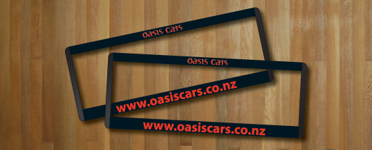 Oasis Cars Number Plate Surrounds